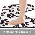 thumbnail image 4 of PhooArto Toilet Lid Cover and U-Shaped Toilet Floor Mat Set of 2 Pieces, Eiffel Tower Paw Patterns Toilet Mat Set, Machine Washable Seat Covers Non-Slip Absorbent Rugs, 4 of 6
