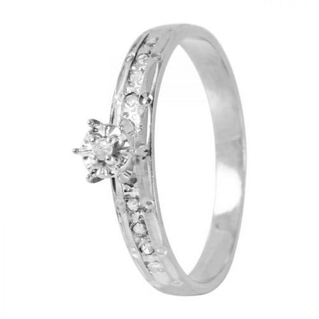 Foreli 0.13CTW Diamond 10K White Gold Ring MSRP$1790.00