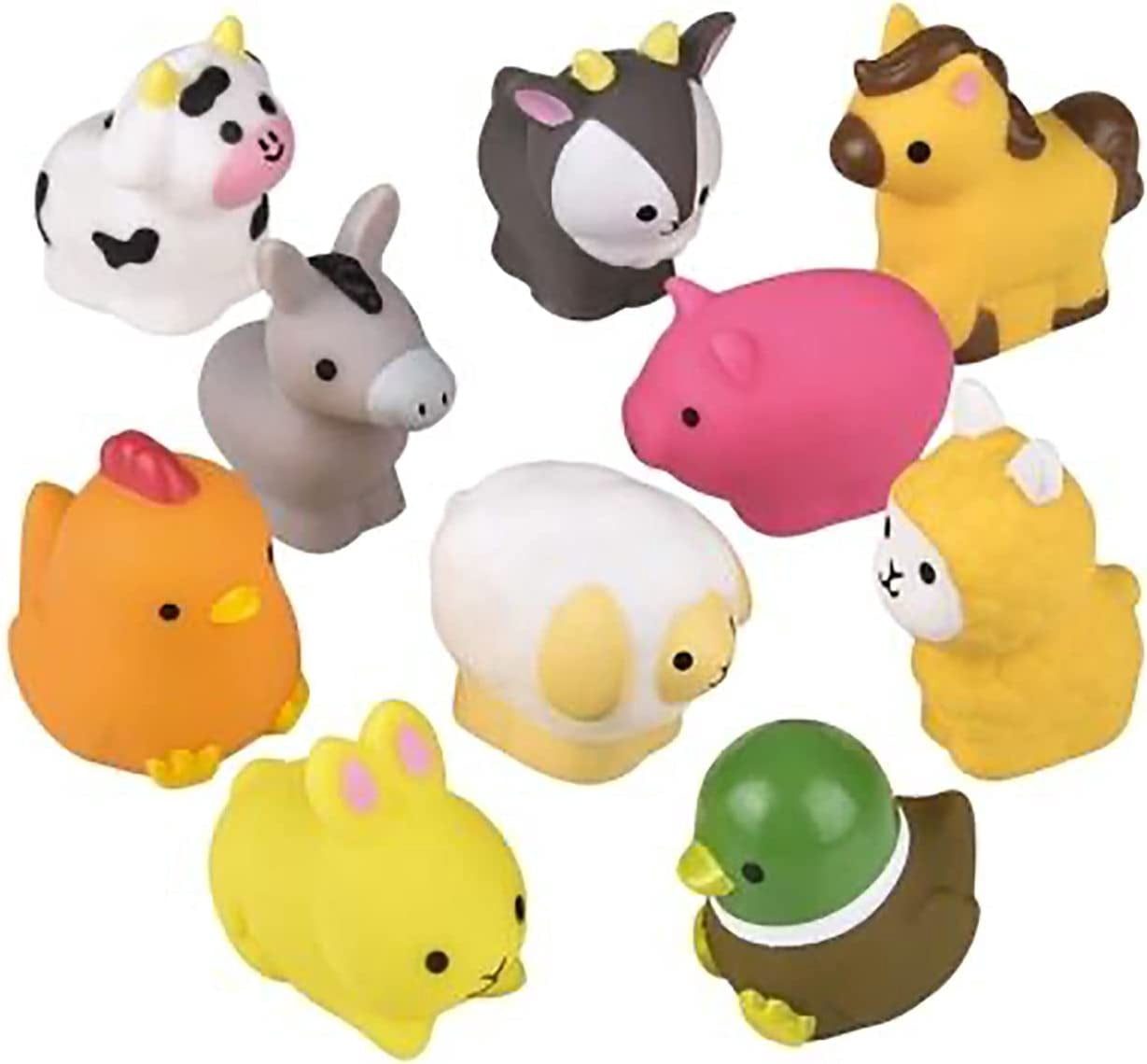 Set of 10 Farm Animal Figurines Cute Little Animal Figures for