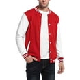 thumbnail image 6 of Men's  Varsity Jacket Causal Slim Fit Cotton Letterman Baseball Bomber Jackets, 6 of 10