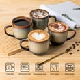 thumbnail image 6 of Theterra Ceramic Coffee Mugs Set of 6, 12oz Handmade Coffee Cups with Handle for Latte, Tea, Milk, Beer, Hot Cocoa, Coca Mocha, 6 of 8