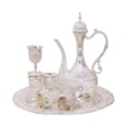 thumbnail image 4 of AMLESO Turkish Teapot Set Art Crafts 6 Metal Cups and Tray for Tea Table Home Bar Decor, 4 of 8