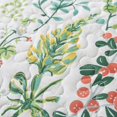 thumbnail image 6 of Bedspread Set - California King Quilt, 3-Piece Microfiber Bedspread Set, Green & White Floral Pattern, Extra Large 120x120 Bedding for All Seasons, 6 of 8