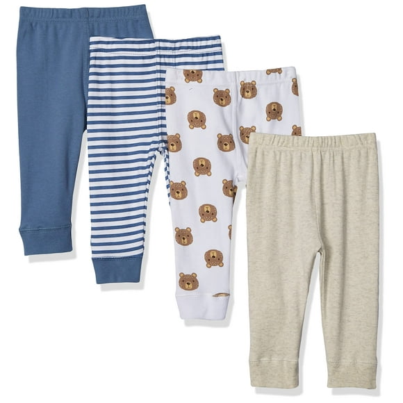 Hudson Baby Unisexe Bébé Pantalons et Leggings en Coton, Petit Ours, 4 Tout-Petits