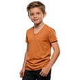 thumbnail image 3 of CAIXIA Boys Short Sleeve Shirts Kids Loose Fit V Neck T-Shirts Summer Casual Tops Basic Tee, 3 of 7
