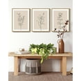 thumbnail image 6 of Flower Wall Art 11x14in Natural Framed Vintage Floral Minimalist Wall Hanging Decor Bohemain Botanical Prints Artwork for Office Dining Room Hallway, 6 of 7