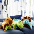 thumbnail image 4 of Almohada de peluche para mascotas, diseño de triceratops, dinosaurio azul, 18 pulgadas, 4 of 6