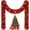 Red, variant on Scidweet Christmas Garlands Decorations, 2 Pcs 32.8 ft Pre Lit Xmas Garland with Lights for Indoor Outdoor Christmas Tree Party Holiday Xmas Decor, Green