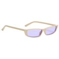 thumbnail image 1 of de para mujer, de sol, de sol, geniales Blanco + púrpura Colcomx Gafas de sol, 1 of 8