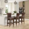 thumbnail image 4 of ROME + OAK Runyan Swivel Bar Stool - 31 in Seat Height - Dark Walnut/Brown, 4 of 11