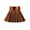 Brown, variant on GigrtiJin 3-15 Years Girls Cotton Skort Solid Color High Waist Pleated Skirt Cute Casual Skirt for Toddler