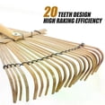 thumbnail image 2 of Gardening Bamboo Rake Hand Rakes with Claws Lawn Tool Leaf Beige Small Handle Child, 2 of 5