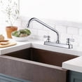 thumbnail image 2 of Wowow Double Handle Deck Mount Standard Kitchen Faucet in Polished Chrome, 2 of 6
