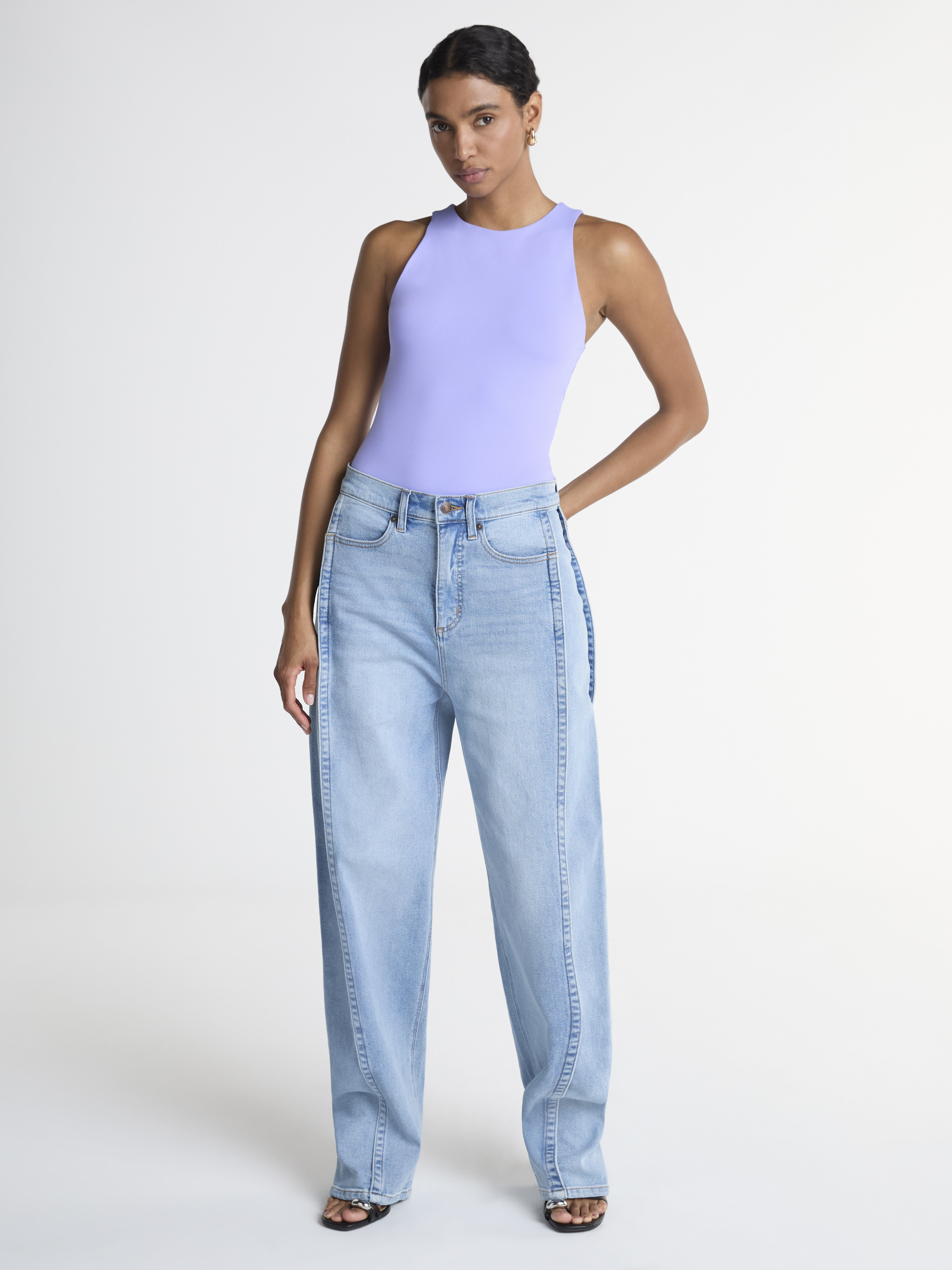 Scoop Women's Slouchy Straight High Rise Jeans, Sizes 0-18
