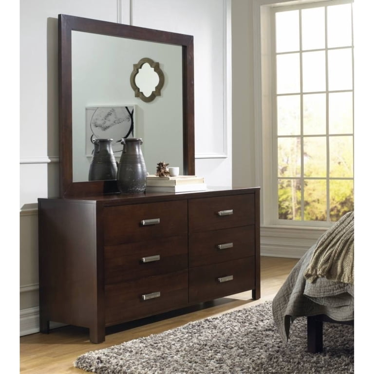 chocolate brown dresser Sierra Dark 6 Drawer Furniture City (CA) / Feast your eyes on this richly versatile nightstand Six Drawer Wooden Dresser with
