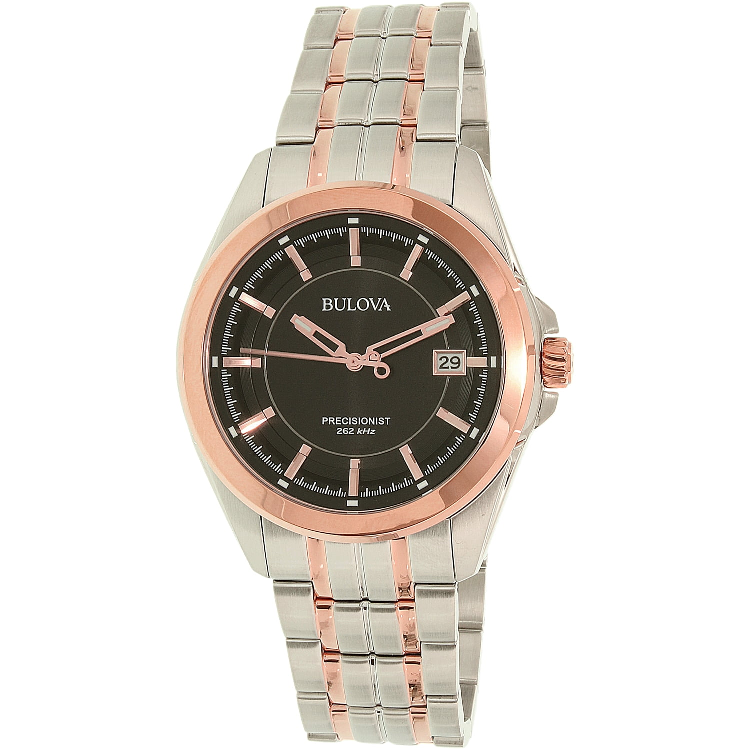 Bulova - Men's Precisionist 98B268 Silver Stainless-Steel Quartz Watch