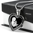 thumbnail image 3 of Choose Life Collier Prolife en Acier Inoxydable Ou Pendentif Cœur en or 18 K 18-22 Pouces, 3 of 7