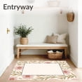 thumbnail image 3 of ODIKA 3'x5' Machine Washable Non-Slip Area Rug, Botanical Garden Inspired Blossom Elegant Artistry High Traffic Rug, Beige, 479326, 3 of 7
