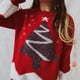 thumbnail image 5 of Suéter de cuello redondo Suéteres de mujer Suéter de cuello redondo de moda Suéter navideño Tops de mujer, 5 of 7