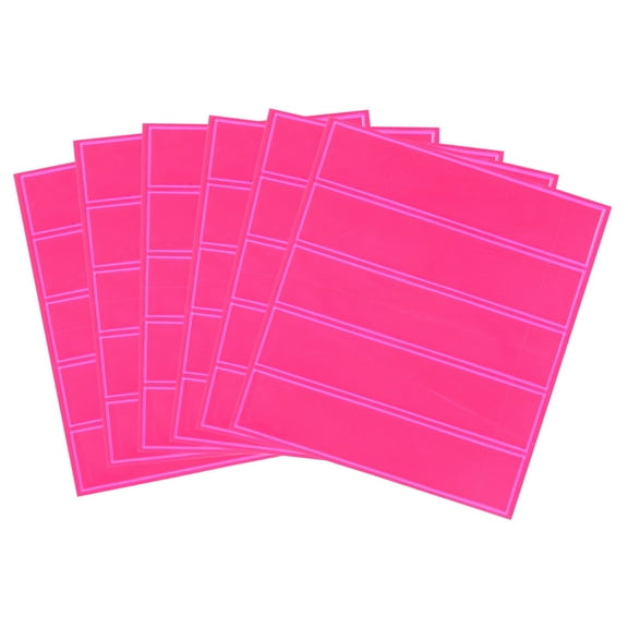 Uxcell Reflective Stickers, 30in6 Sets 4.5x1 Inch Adhesive Caution Warning Safety Tape Strips, Pink