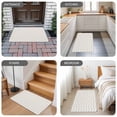 thumbnail image 5 of Cream Moire Door Mat Indoor Outdoor, Water Ripple Stripe Farmhouse Non Slip Welcome Mat with Rubber Backing, Absorbent Fabric Front Door Mats Entryway Rug for Home Patio Entrance 24"x36", 5 of 8