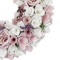 thumbnail image 4 of Northlight Wooden Floral Artificial Spring Wreath with Berries - 13.5" - Pink and White, 4 of 8