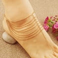 thumbnail image 3 of Qarigey Tobillera con dedo del pie para mujer, tobillera de aleación multicapa, cadena para niñas, joyería para fiesta en la piscina y la Ropa, zapatos y accesorios Miscelánea, 3 of 6