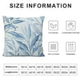 thumbnail image 5 of YINGXI Outdoor Waterproof Farmhouse Decorative Throw Pillow Covers for Patio Garden Balcony Camping, Blue Leaf Print Couch Pillows 22x22in, 5 of 5