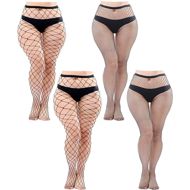 Oversize Women Stocking Tights Lingerie Plus Size Lace Fishnet One