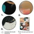 thumbnail image 3 of DESIGN ART Designart "Gold Green Marbled Meditations" Abstract Marble Metal Wall Art 16 in. wide x 32 in. high, 3 of 5