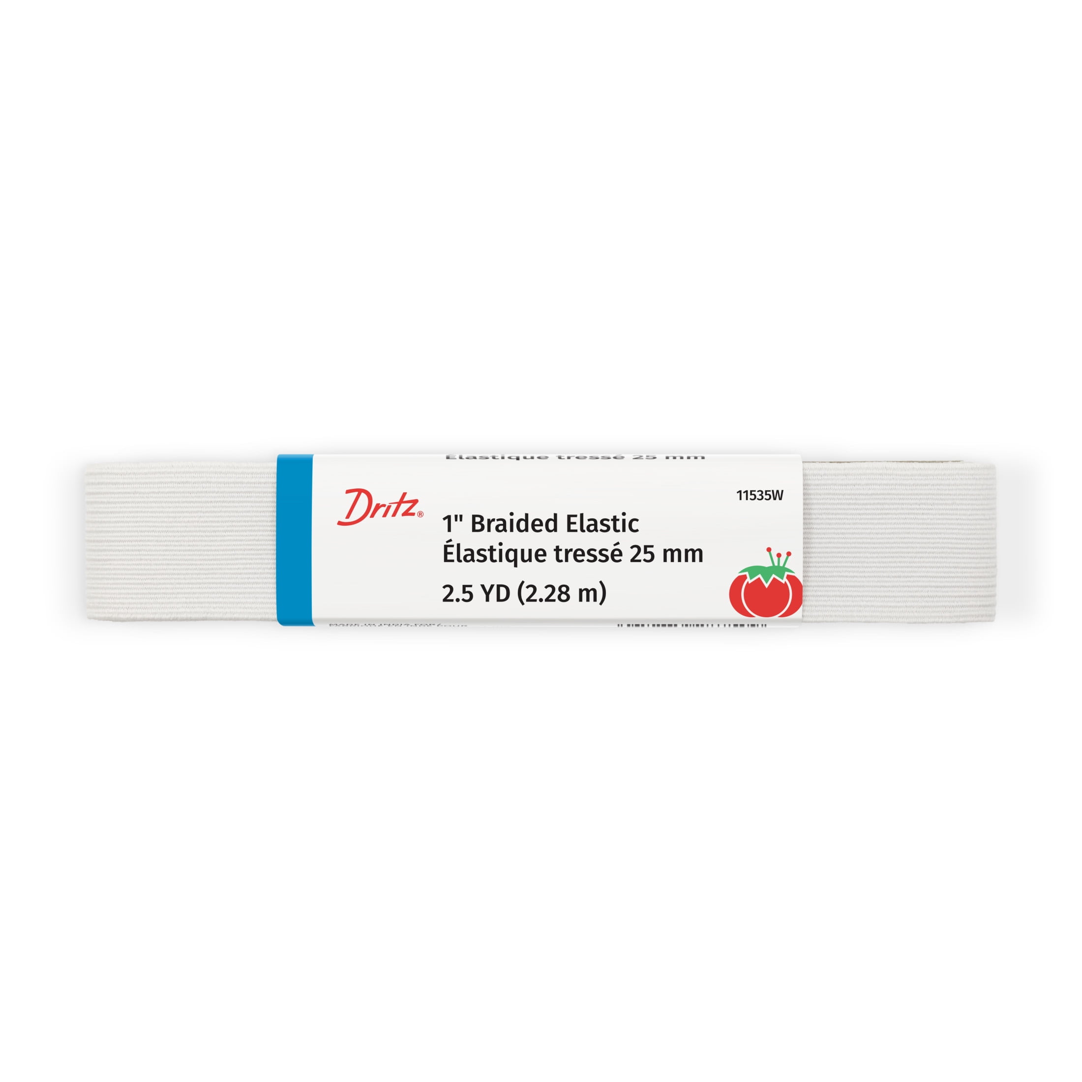 (3 pack) Dritz 1" Sewing & Crafting Braided Elastic White 2.5 Yards