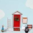 thumbnail image 1 of Doll House Mini Red Christmas Decoration Set Miniature Scene Model 10 Models, 1 of 9