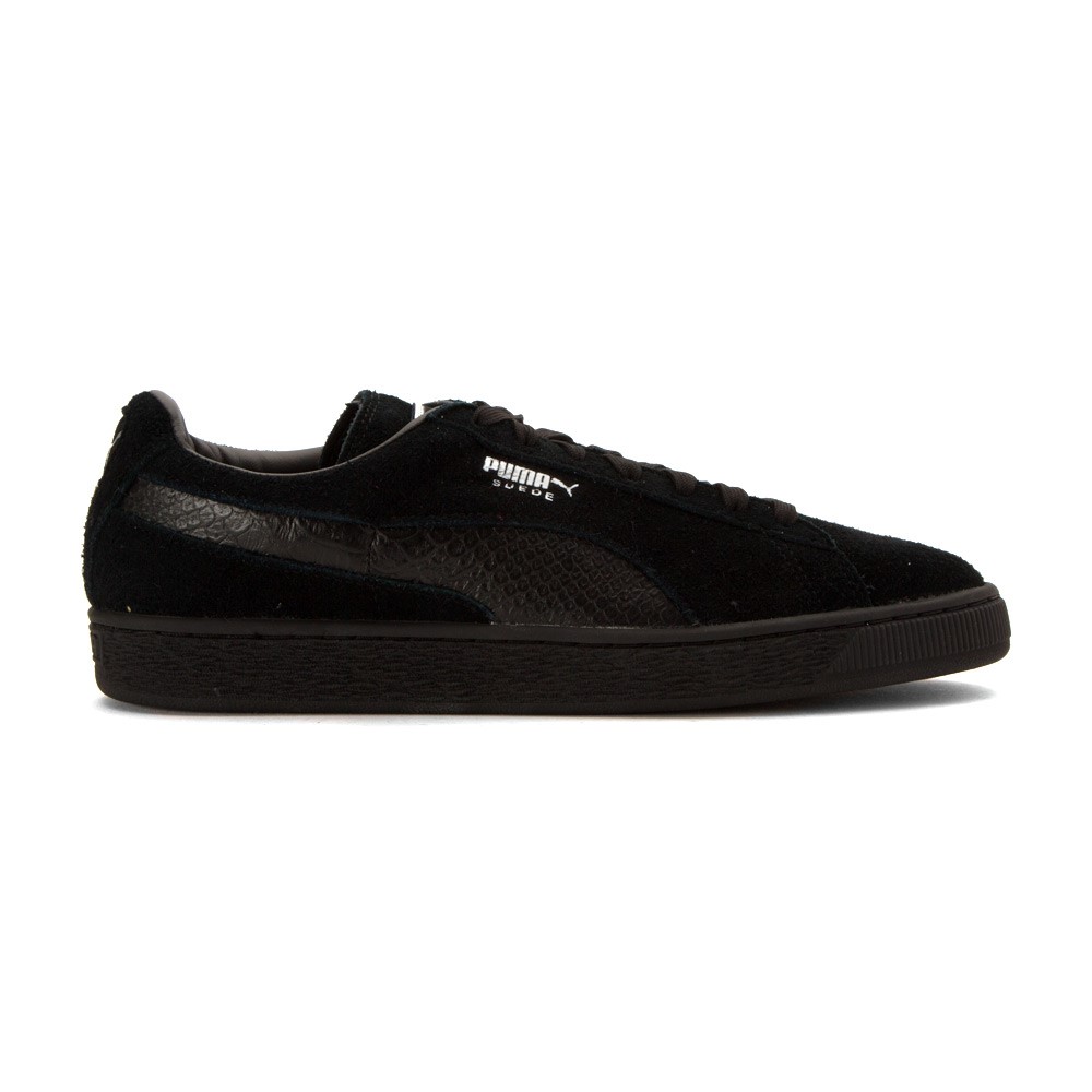PUMA 363164-06 : Men's Suede Classic Mono Reptile Fashion Sneaker, Black (Puma Black-puma Silv, 7.5 D(M) US) - image 2 of 6