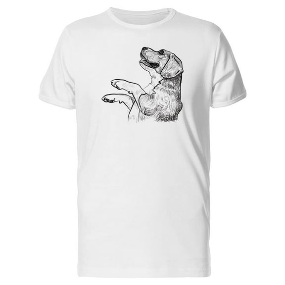 Adorable Beagle Sketch, Cute Dog Tee Men's -Image by Shutterstock
