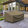 thumbnail image 3 of Budge Small Black and Tan Patio Loveseat Cover, StormBlock™ Hillside, 3 of 9