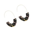 thumbnail image 1 of Qarigey 1 par de aretes de estilo simple con estampado de leopardo en forma de U para niñas adolescentes Ropa, zapatos y accesorios Miscelánea Negro Amarillo Rosa Qarigey AP010170-12, 1 of 6