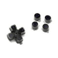 thumbnail image 6 of eXtremeRate Replacement Three-Tone Black & Clear with Purple D-pad Face Buttons for PS5 BDM 010/020/030/040, 6 of 10