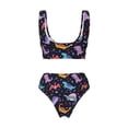 thumbnail image 5 of Daiia Cartoon Dinosaur Women's Bikini Set Two Piece Swimsuit High Waisted Bikini Adjustable Straps Bikini Perfect for Beach, Pool, and Summer Vacation-Small, 5 of 9