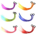 thumbnail image 2 of Colored Braids Hair Extensions with Rubber Bands Rainbow Braided Synthetic Hairpieces Ponytail Hair Accessories for Women Kids Girls Party Highlights Cosplay Dress Up (12PCS A Style), 2 of 8