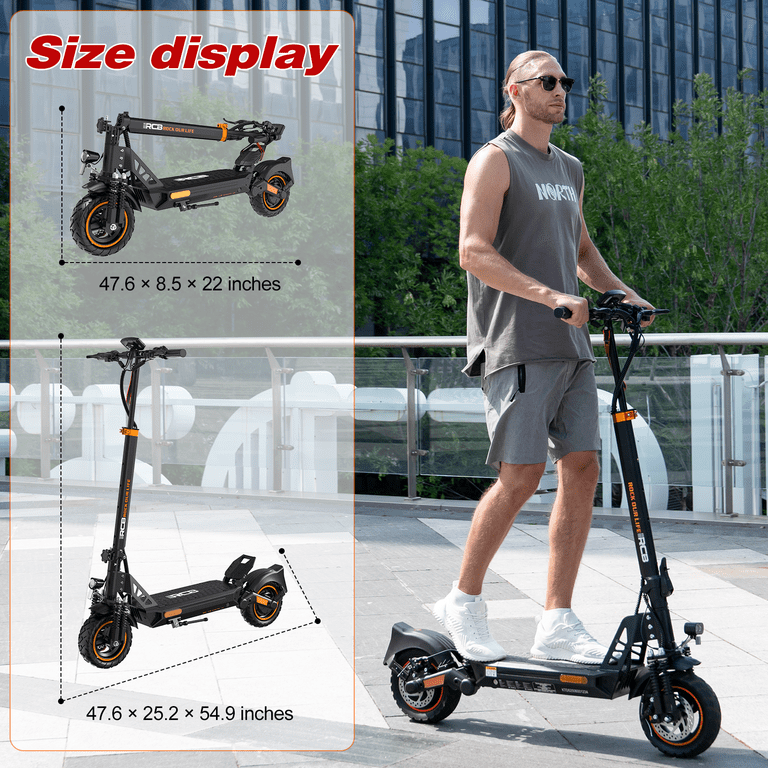 RCB D5PRO Electric Scooter Adult,1600W Peak Motor, 48V27Ah Battery