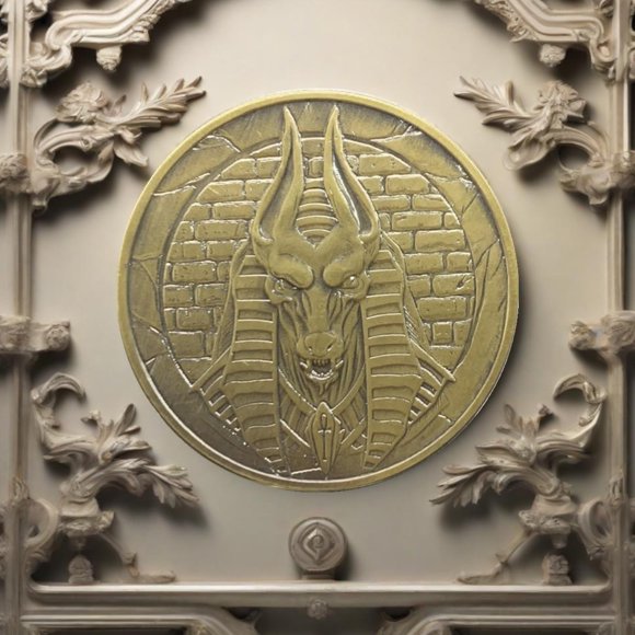 KNFATEQVEDG Ancient Sky Eye Wolf Brass Ancient Silver Commemorative Sun God Play Bronze Commemorative Canada Day