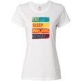thumbnail image 3 of Inktastic Eat Sleep Mah Jong Repeat Women's T-Shirt, 3 of 5