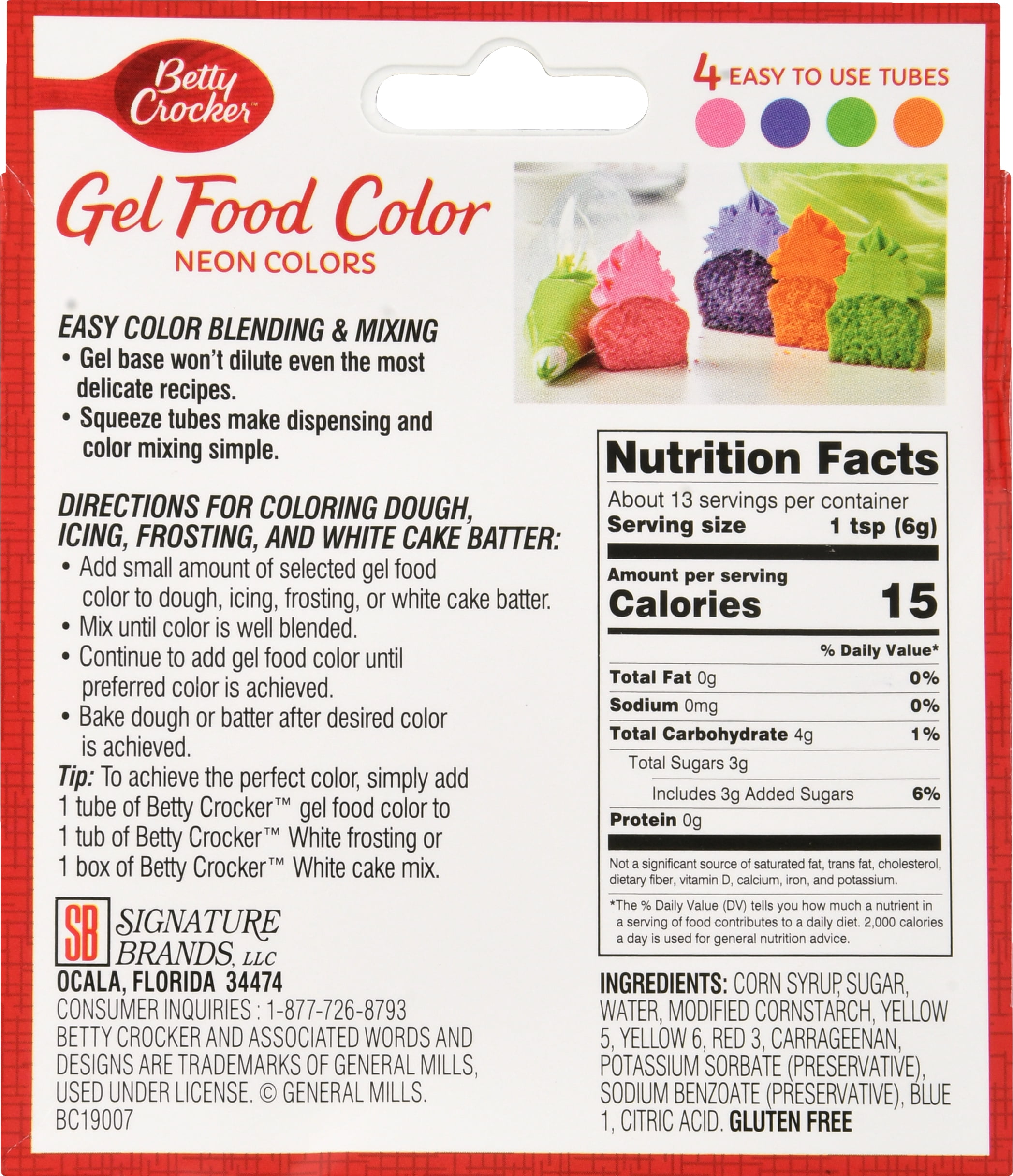 Save on Betty Crocker Gel Food Color Neon - 4 ct Order Online