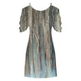 thumbnail image 5 of Mefallenssiah Robes d'Été pour Femmes Imprimé Manches Courtes Épaules Dénudées Col Rond, 5 of 5