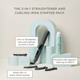 thumbnail image 4 of Hairitage 2 in 1 Straightener and Curling Iron Starter Set: 1" Ceramic Tourmaline Flat Iron with Play Cool Argan Oil Heat Protectant Spray and Sectioning Hair Clips, 4 of 9