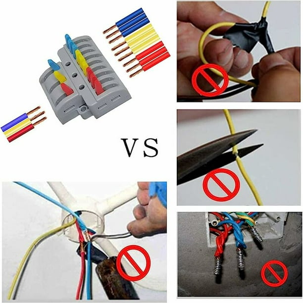 6 pieces borne,domino electrique, connecteur electrique, sucre electrique,  connecteur electrique rapide, borne de connexion électrique