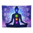 thumbnail image 5 of Fenyluxe  Seven Chakra Tapestry Zen Yoga Meditation Lutos Mandala Galaxy Background Wall Hanging for Bedroom Home Living Room Dorm 40x30inch, 5 of 6