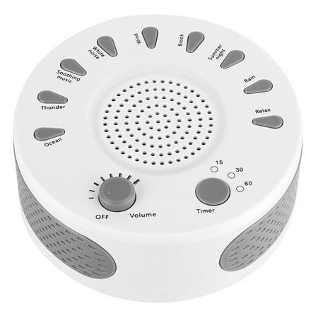 White Noise Machine, Portable Sleep Sound Therapy Machine with 3 Timers & 9 Natural Sound Options for Baby Kids Home Office Bedroom Travel Sleep Timer
