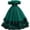 Green, variant on ZHOGXU Kids Elegant Girls Sparkly Lace Layered Off Layer Princess Dress Glitter Formal Gown Birthday Party Outfit