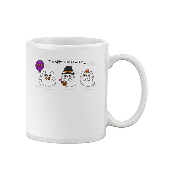 Cute Spooky Ghost Kittens Mug - Image by Shutterstock,